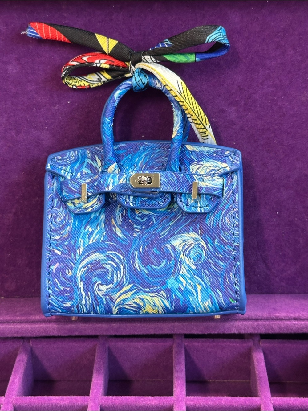 Starry Night mini bag charm